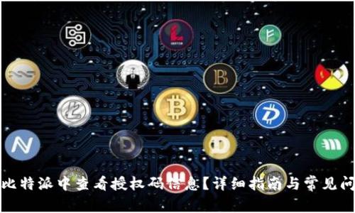 如何在比特派中查看授权码信息?详细指南与常见问题解答