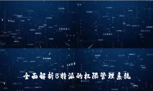 全面解析B特派的权限管理系统